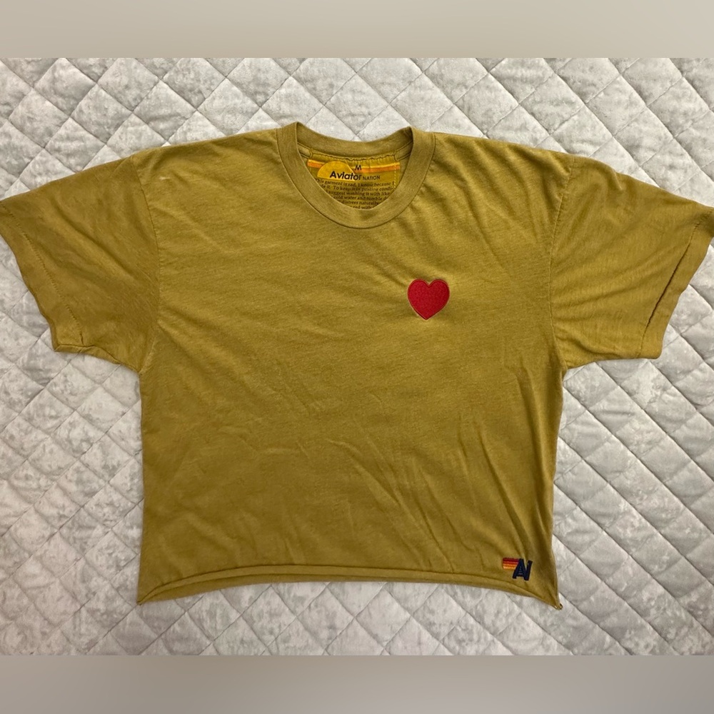Heart Embroidered Boyfriend Tee